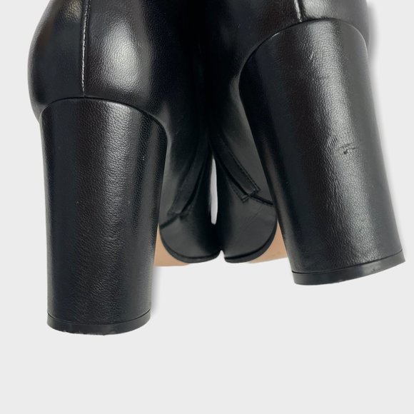 Gianvito Rossi Black Leather Patent Cap Toe Ankle Boots‎ - Picture 8 of 12